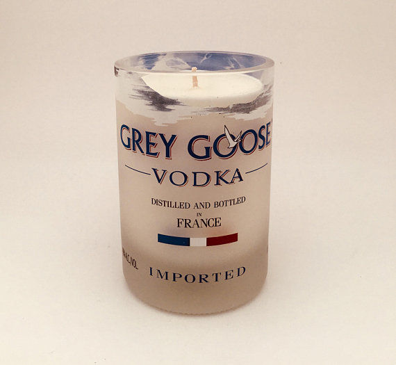 Thumbnail: Soy Wax Candle in Repurposed Grey Goose Glass | Essential Oils
