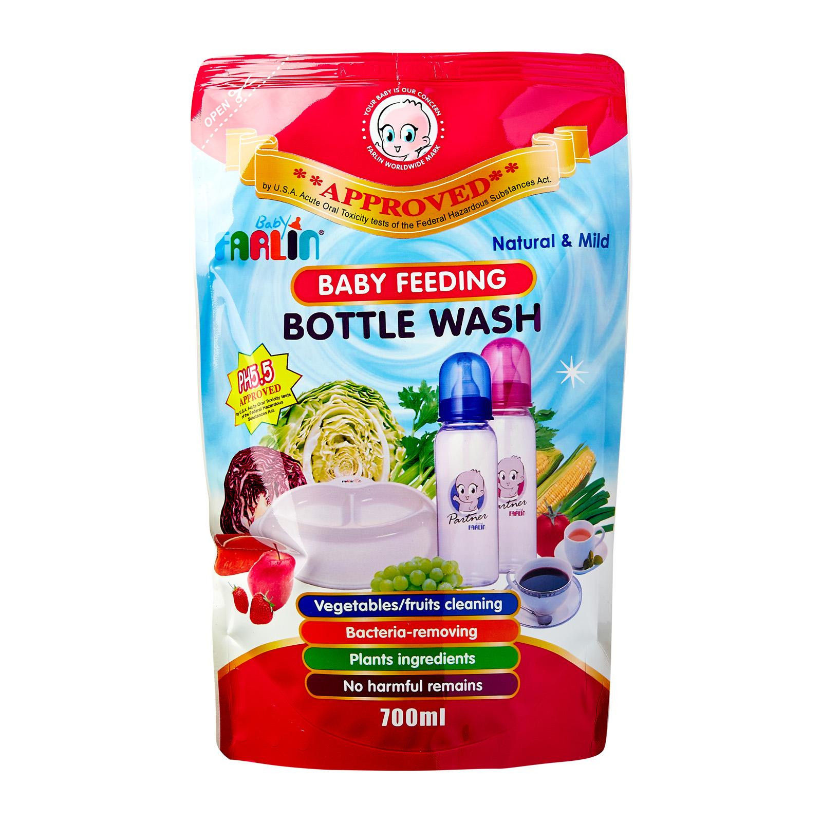 farlin bottle wash refill pack (700ml)