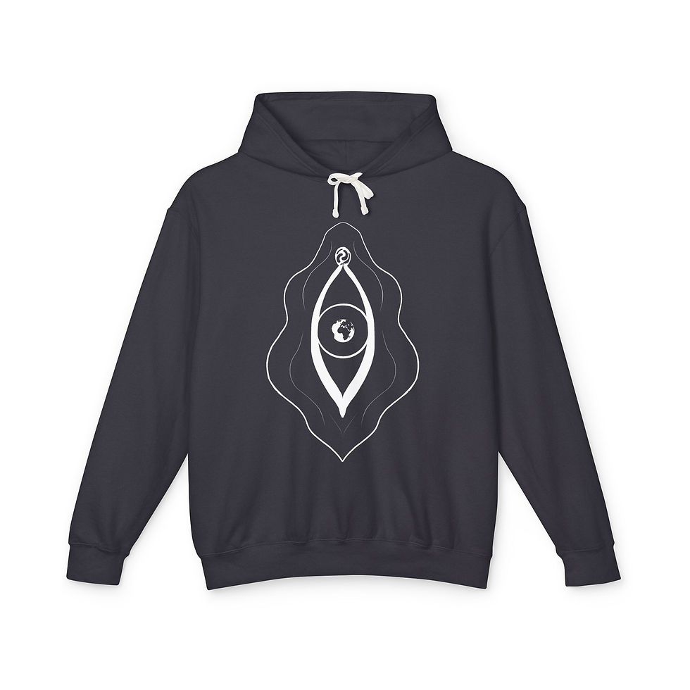 Love Light & Power Lightweight Hoodie in Black, front