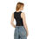Thumbnail: Back view of  woman wearing a Love Light & Pride Women's Micro Rib Tank Top in Black