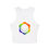 Thumbnail: Front view of White Sacral O Women's Ribbed Tank Top , Pride edition