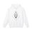 Thumbnail: Love Light & Power Lightweight Hoodie in white, Front