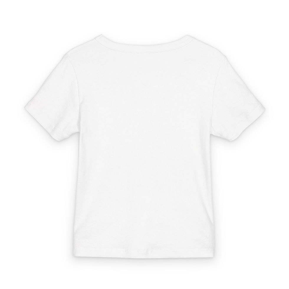 Thumbnail: Ribbed Baby Tee - Love, Light & Power in Rainbow