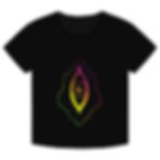 Front view of Love, Light & Pride Organic Rib Baby Tee in Black