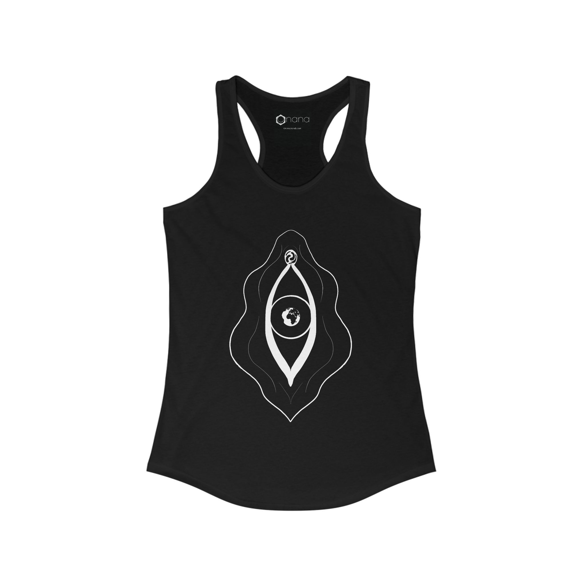 Black Love, Light & Power Racerback Tank Top, Front