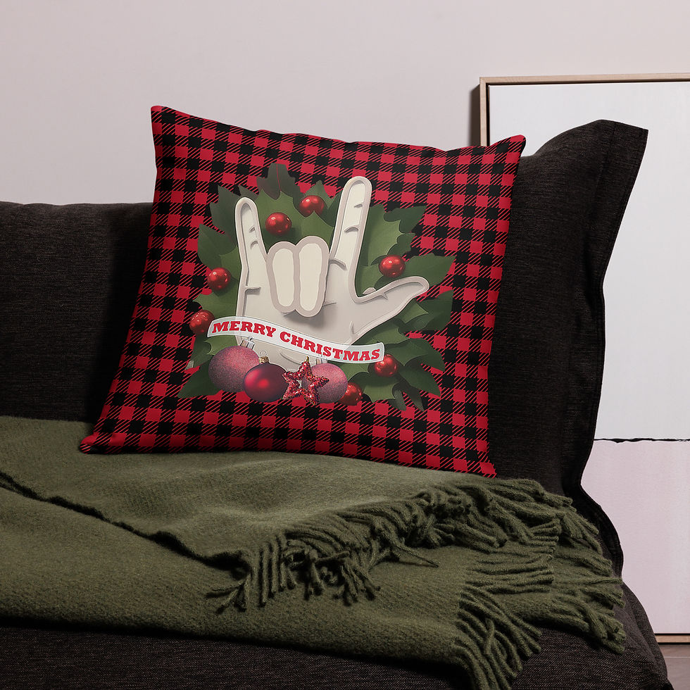 ASL 'ILY' - Red Christmas