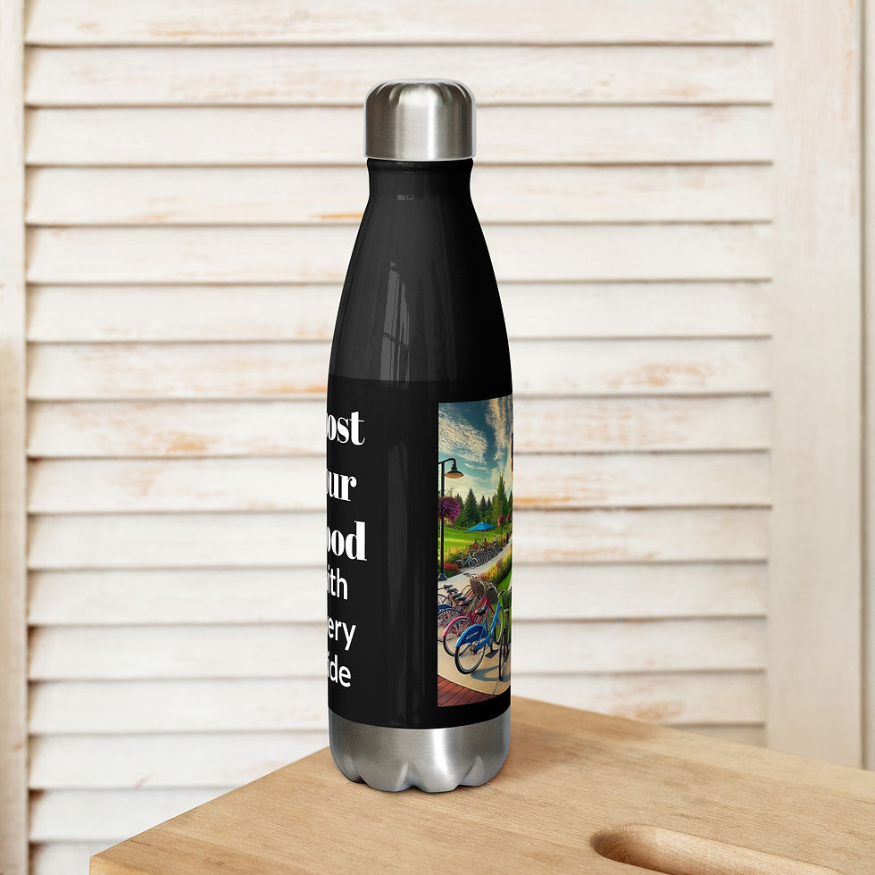 Thumbnail: ASL "ILY": Bicycle - Stainless Steel bottle