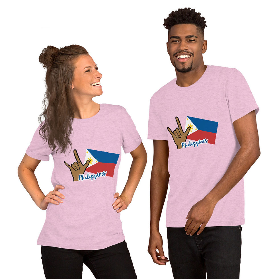 Thumbnail: ASL 'ILY' with Philippines flag: T-shirt