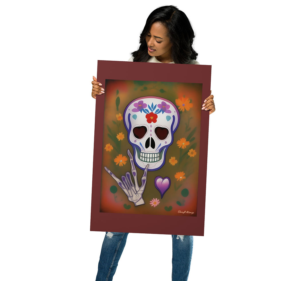 ASL 'ILY' Calavera - 5