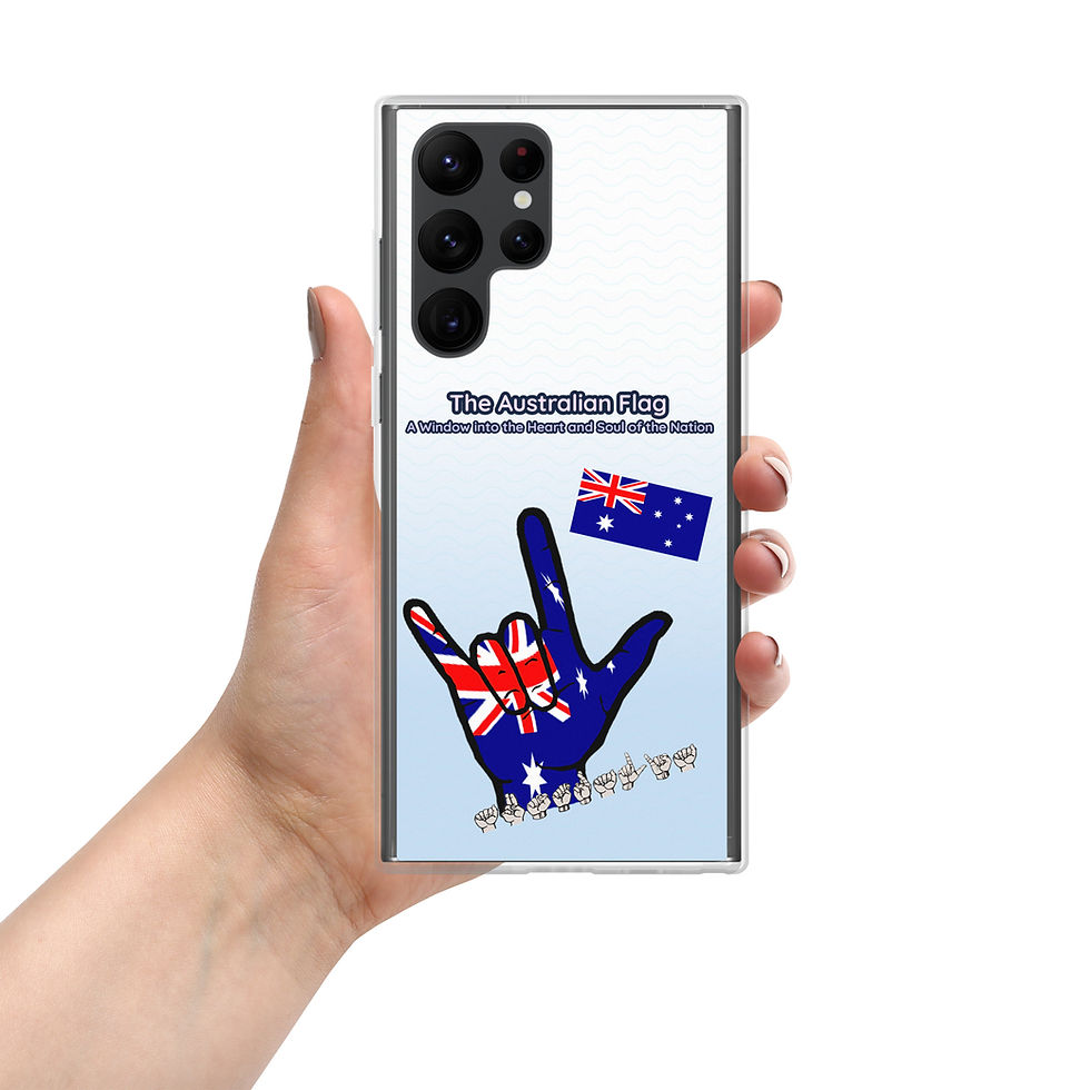 ASL 'ILY' with Australia flag: Clear Case for Samsung®