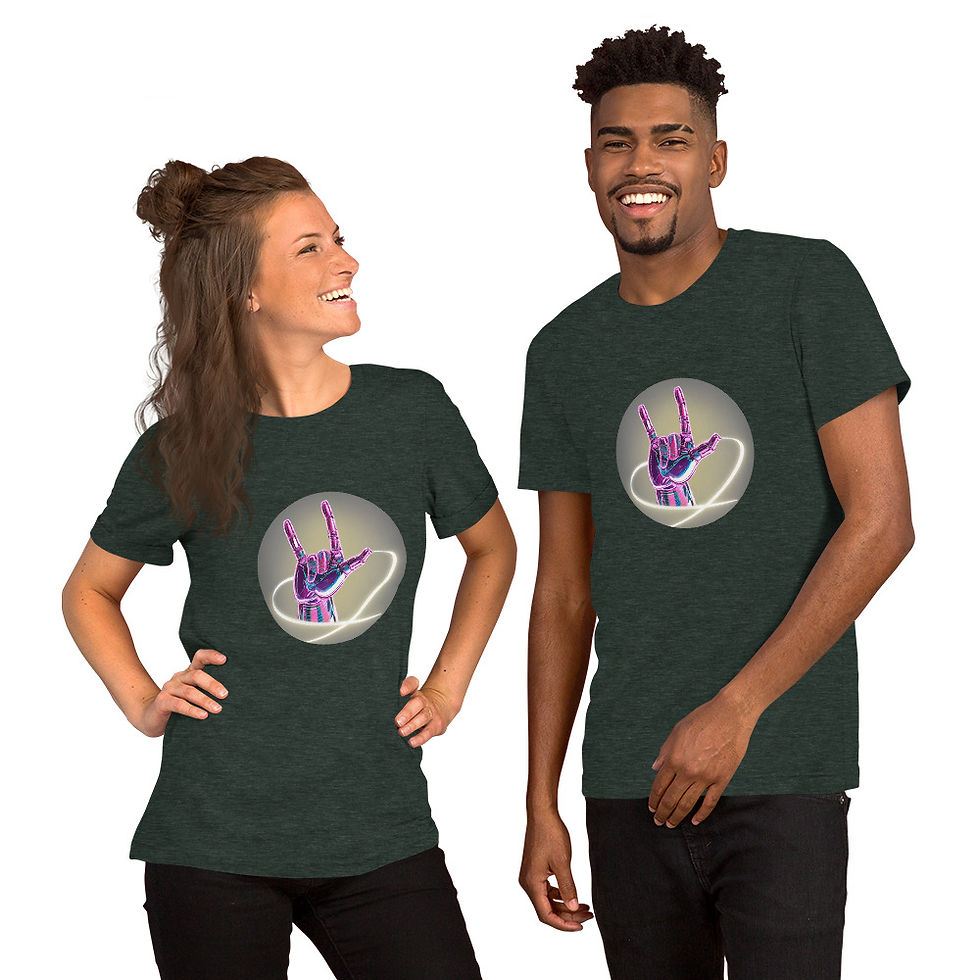 Thumbnail: ASL ILY -  light glow: T-shirt