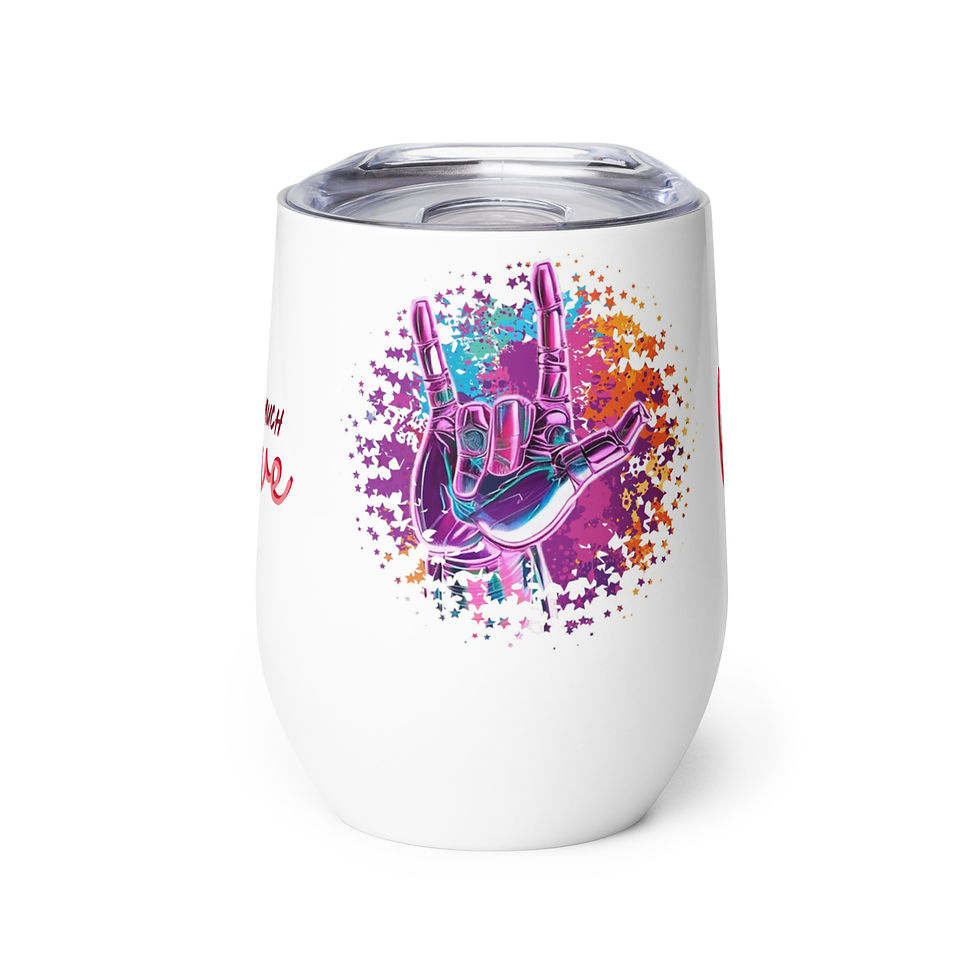 ASL ILY - star sparkling: Wine tumbler