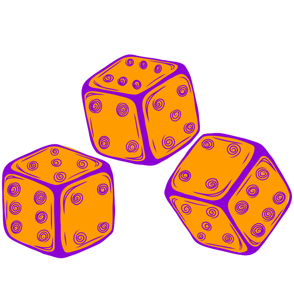 Gold dice Tshirt design for client