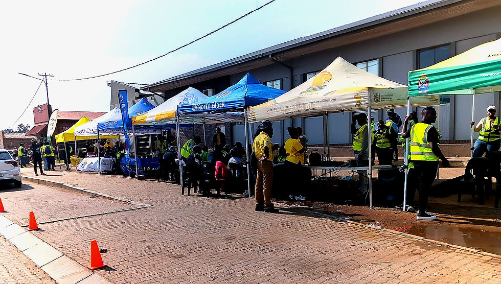 All stakeholders and sector departments have set up stalls to provide information to residents and communities about their service standards.