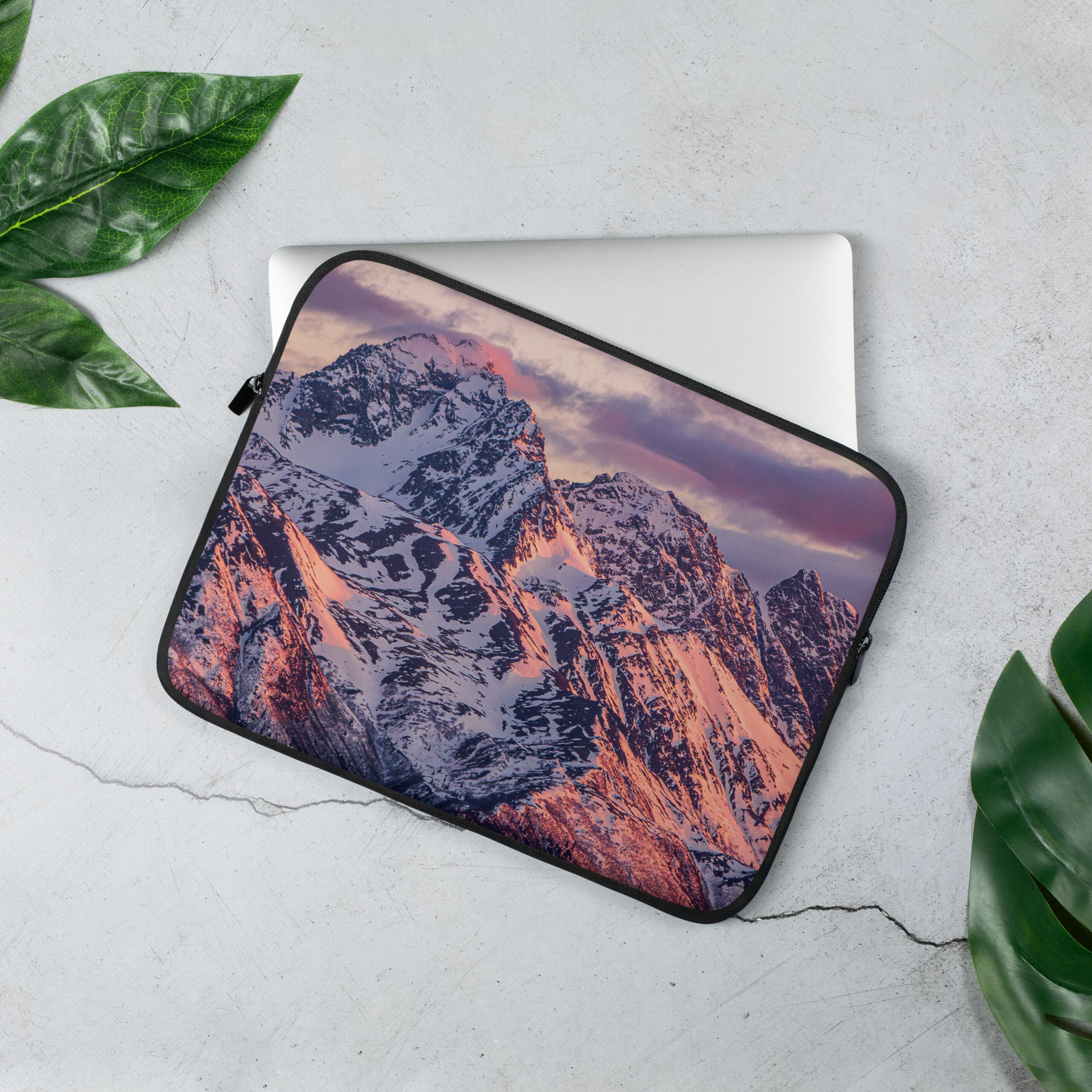 Alpenglow on the Chugach Laptop Sleeve
