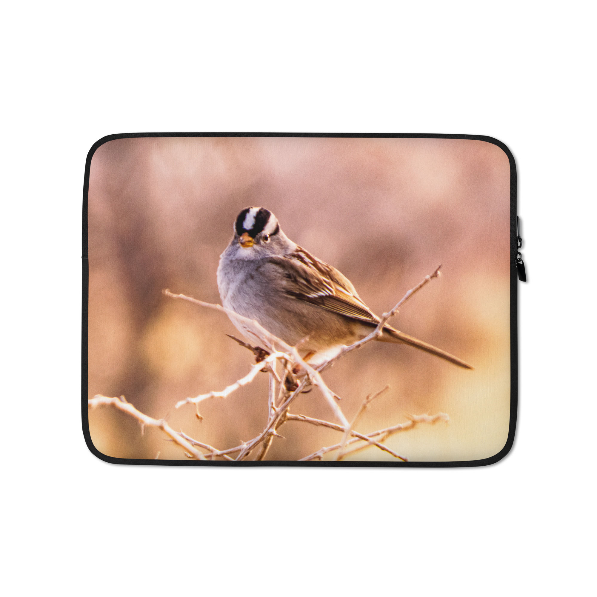 White Crowned Sparrow Laptop Sleeve