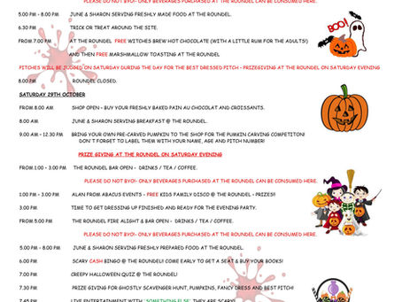 Halloween Itinerary 2022