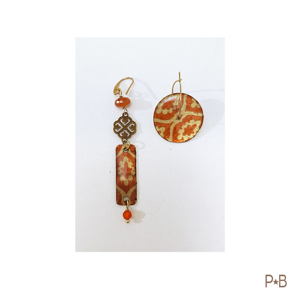 Miniatura: Orecchini  Laccati Stile Giapponese