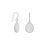 Thumbnail: Pear Shape Freeform Faceted Moonstone Earrings