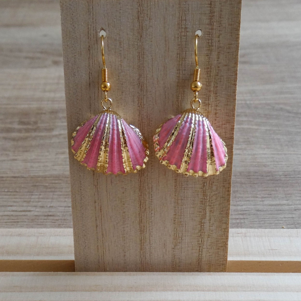 Kokkel roze (goud gestreept)