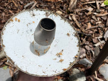 Broken and dirty light fixture