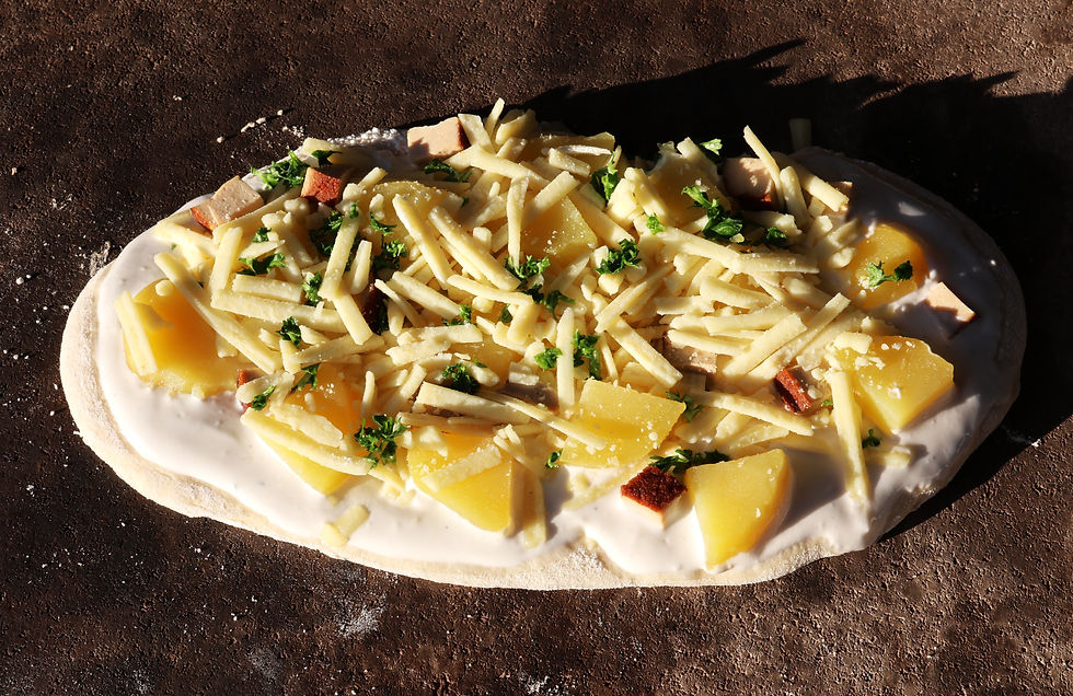 vegane Dinnete mit Kartoffeln