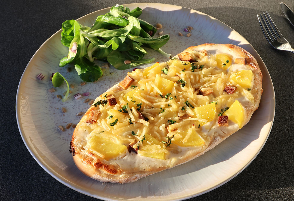 vegane Deie mit Kartoffeln