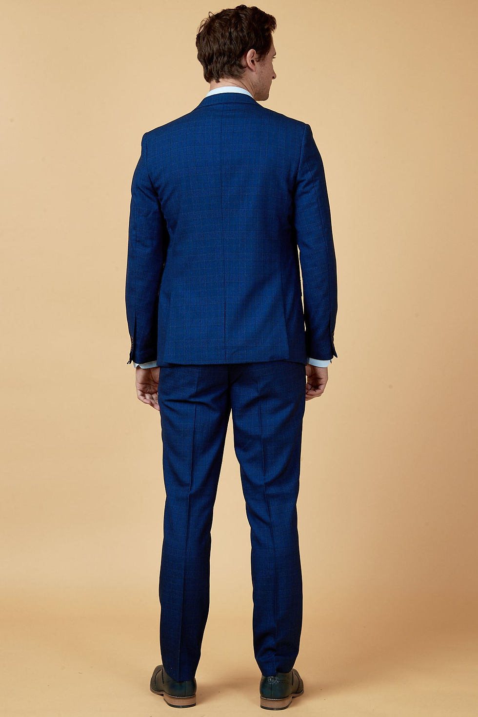 Thumbnail: MARC DARCY Royal Blue Check 3 Pc Suit