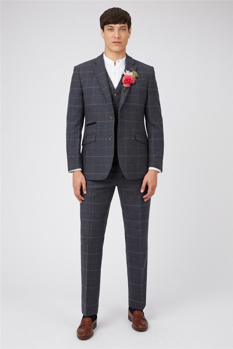 Thumbnail: Slate Check Tweed 3 Pc Suit