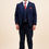 Thumbnail: Children's Navy Wine Check 3 Pc Suit