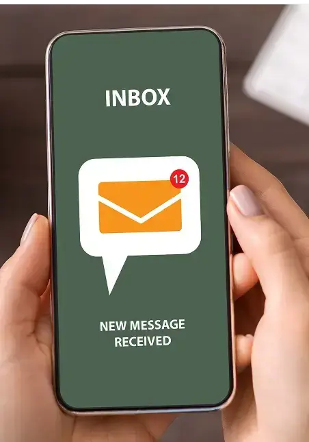 placeholder image of in inbox icon on a cellphone as a cta to join newsletter