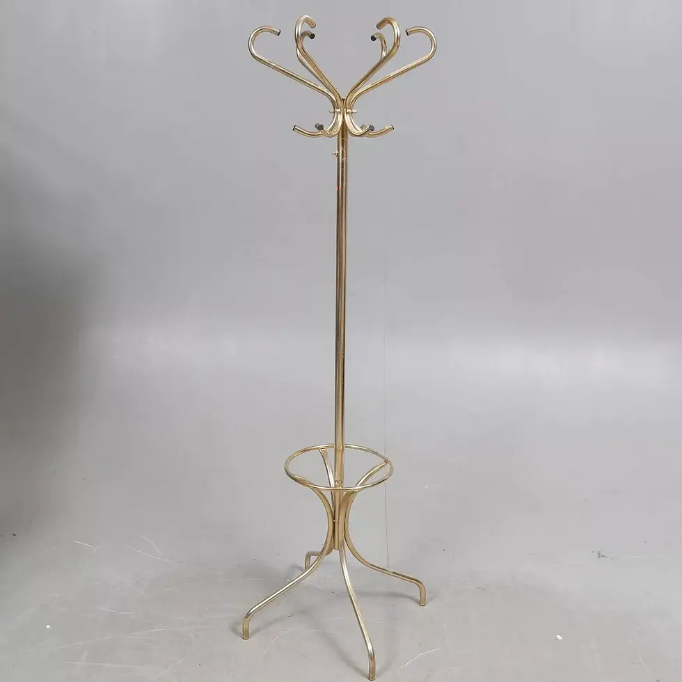 Miniature : Porte manteau vintage metal dore 1960