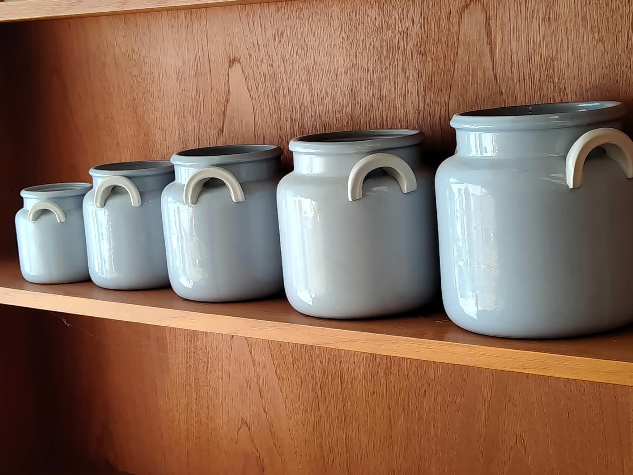 Lot de 5 pots Rörstrand Köksserien Standard, Suède, années 1930