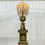 Thumbnail: chandelier in marble,  with golden lining crafted.