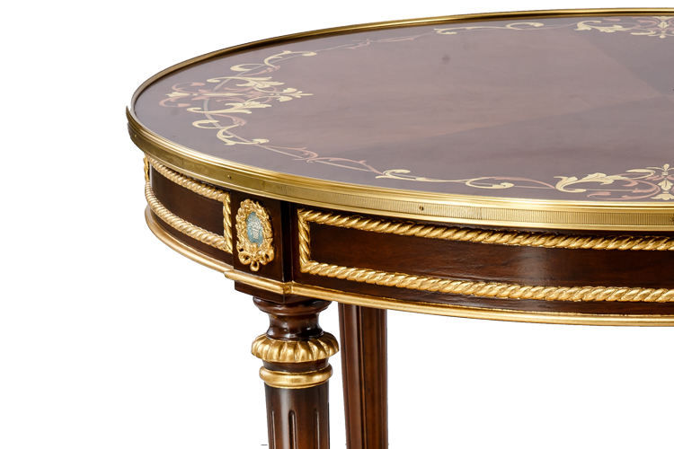 Thumbnail: luxury tea table in gold brass lining finish