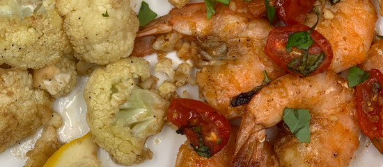 Sheet Pan Dinner Wonder: Spicy Honey Garlic Shrimp with Balsamic Cauliflower