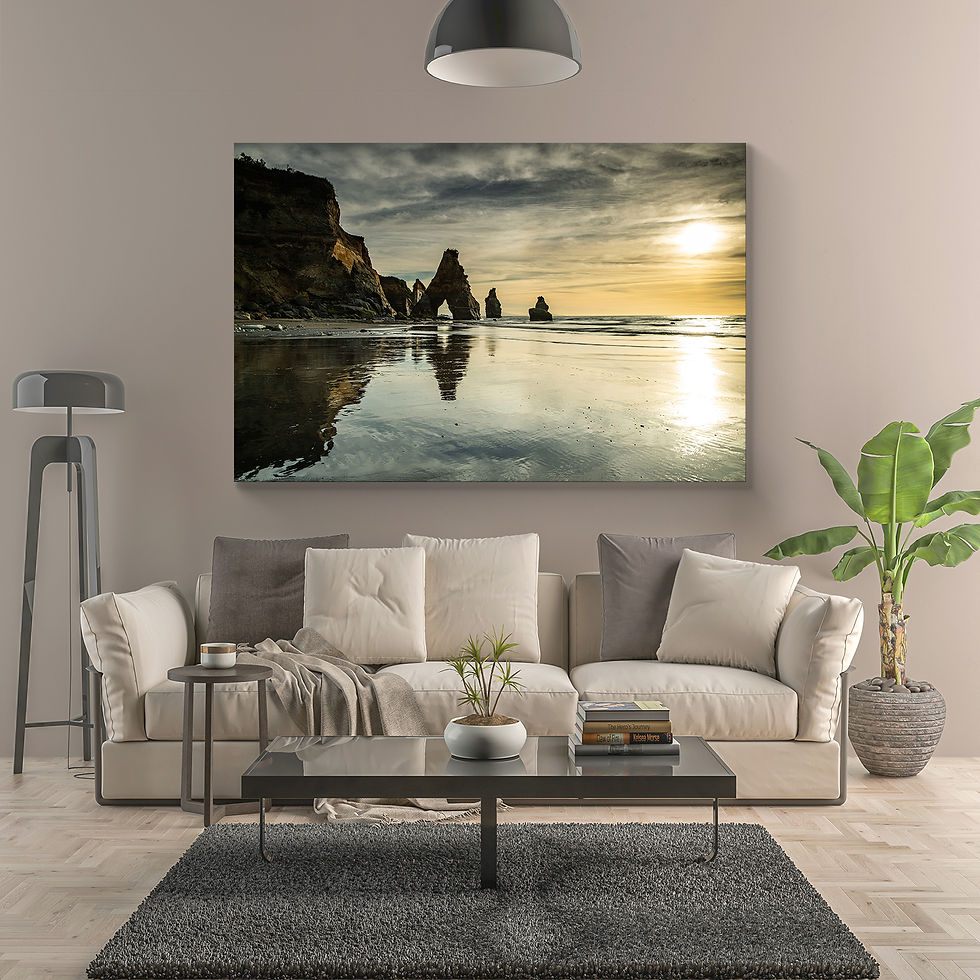 Thumbnail: Taranaki Beach Sunset Silhouette