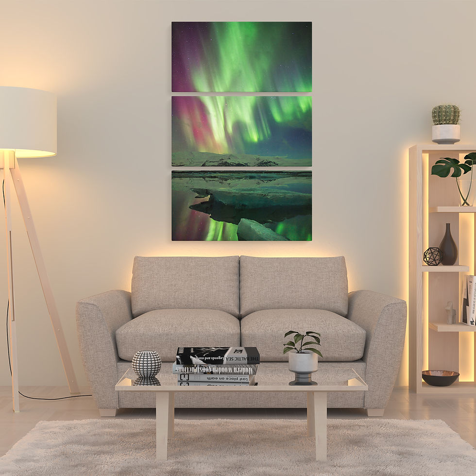 Thumbnail: Iceland Northern Lights Reflection and Ice Sheets