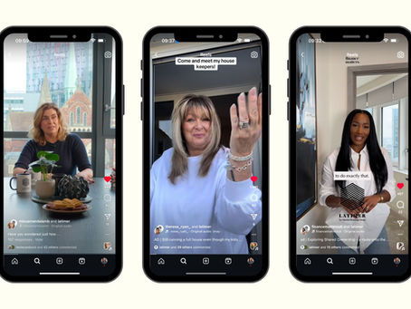 Image of 3 iphones of content creators