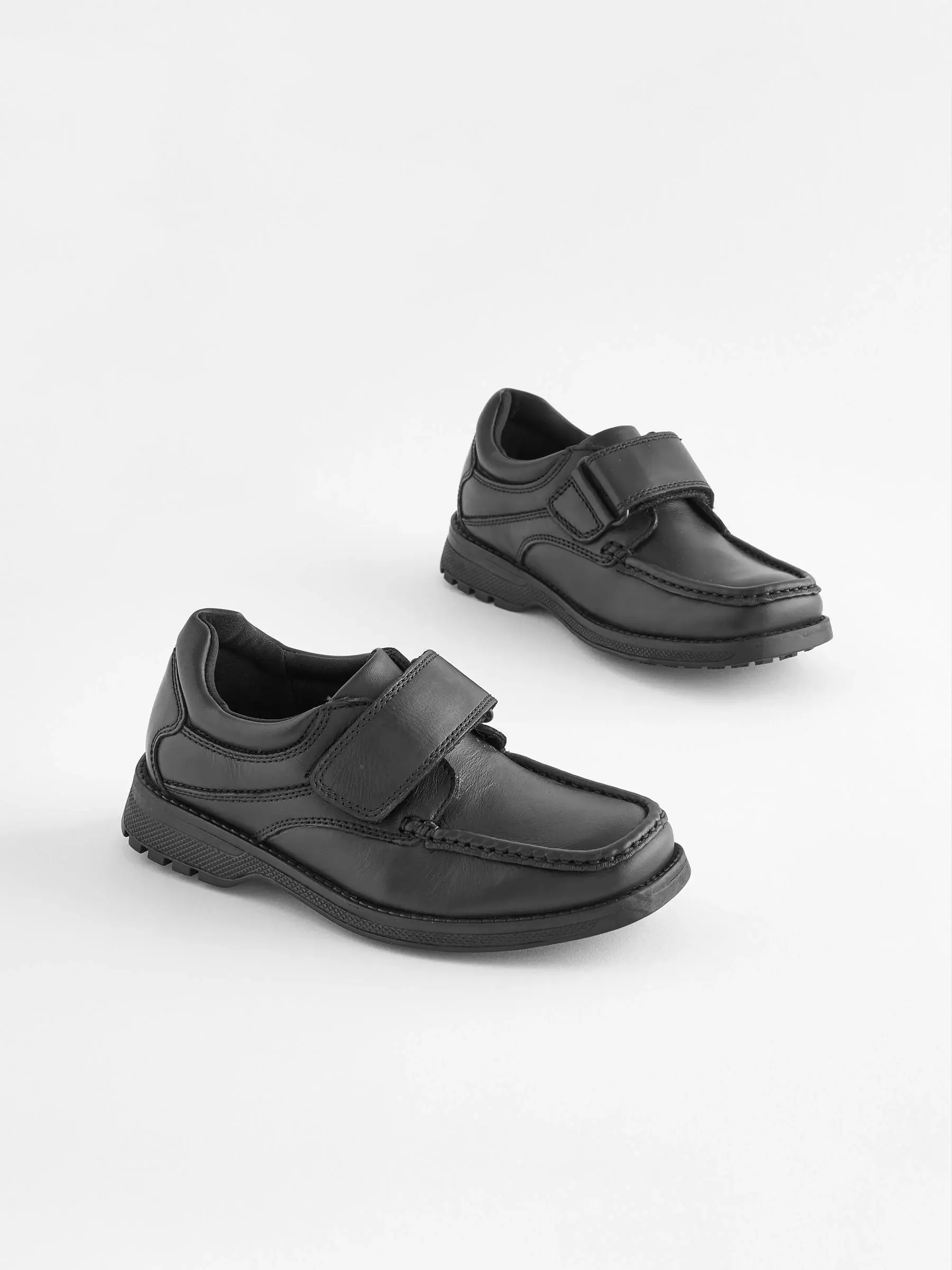 Leather Fastening School Shoes