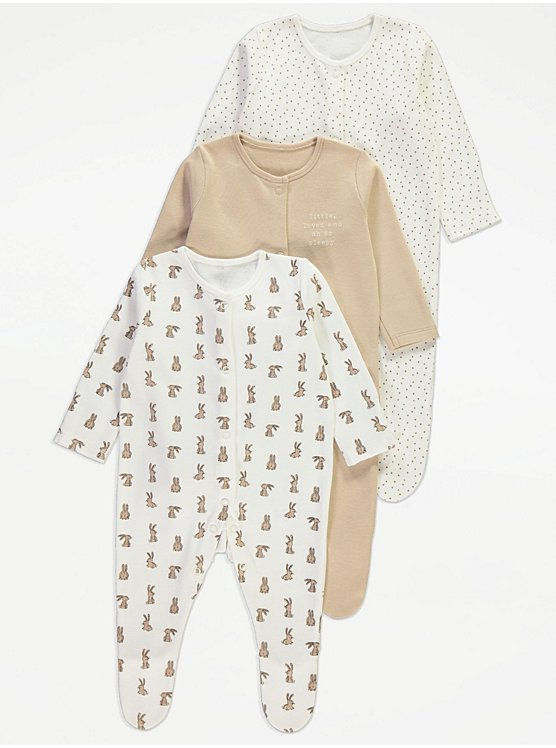 3 Pack Sleepsuits