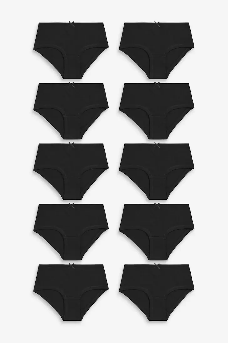 10 Pack Black Underwear