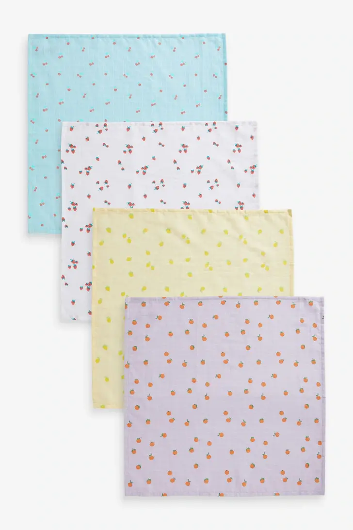 4 Pack Muslin Cloths