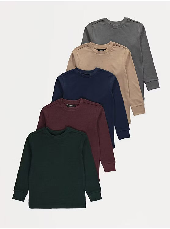 5 Pack Long Sleeve T-Shirts
