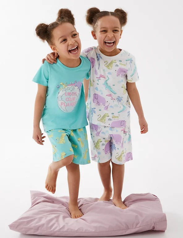Thumbnail: 2 Pack Shortie Pyjamas