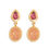 Thumbnail: 14 Karat Gold Plated Rhodolite Garnet and Moonstone Drop Earrings