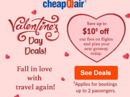 cheapOair Valentine's Day Deals!