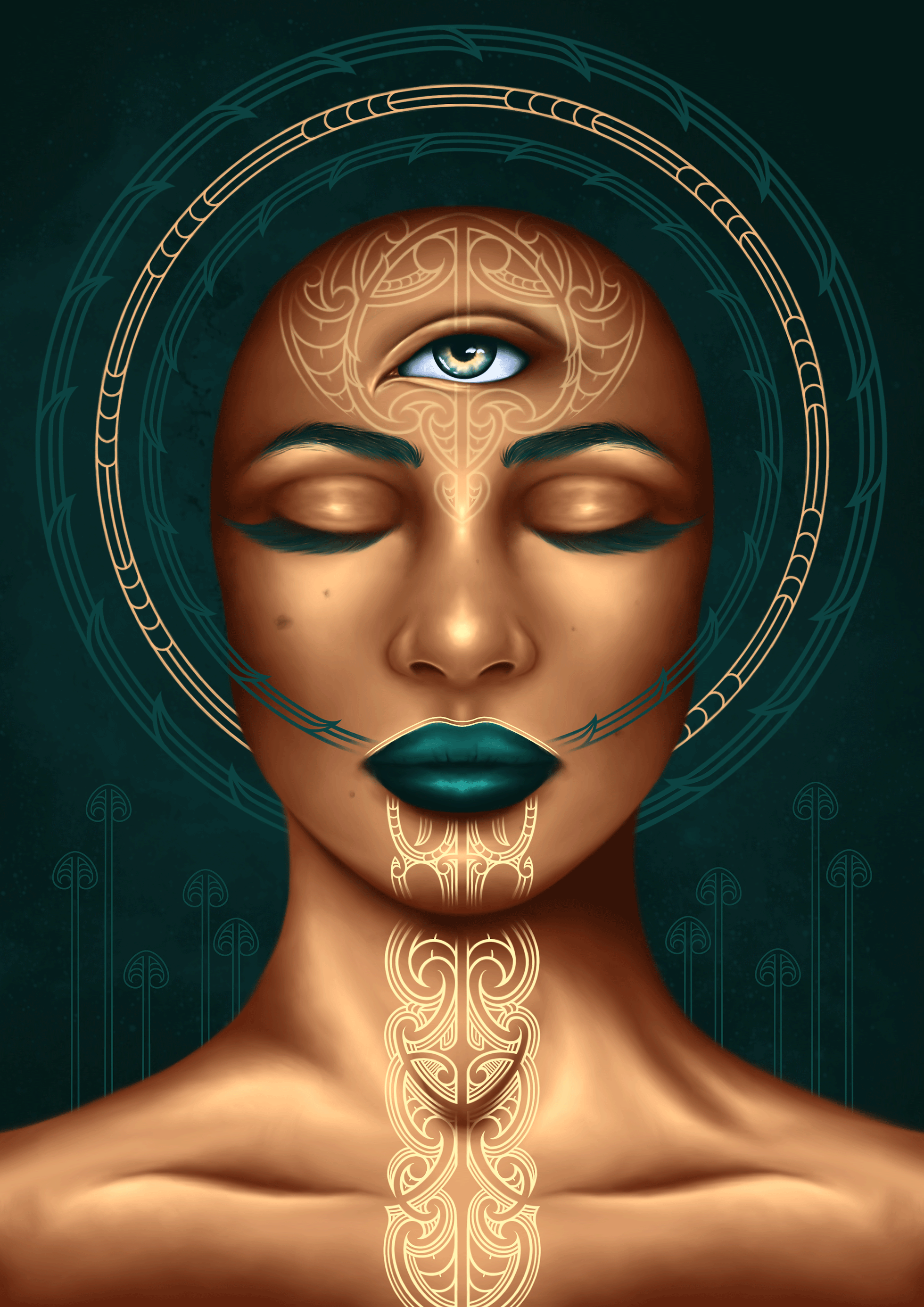 Painting by Christine Rena Maori Artist mahi toi