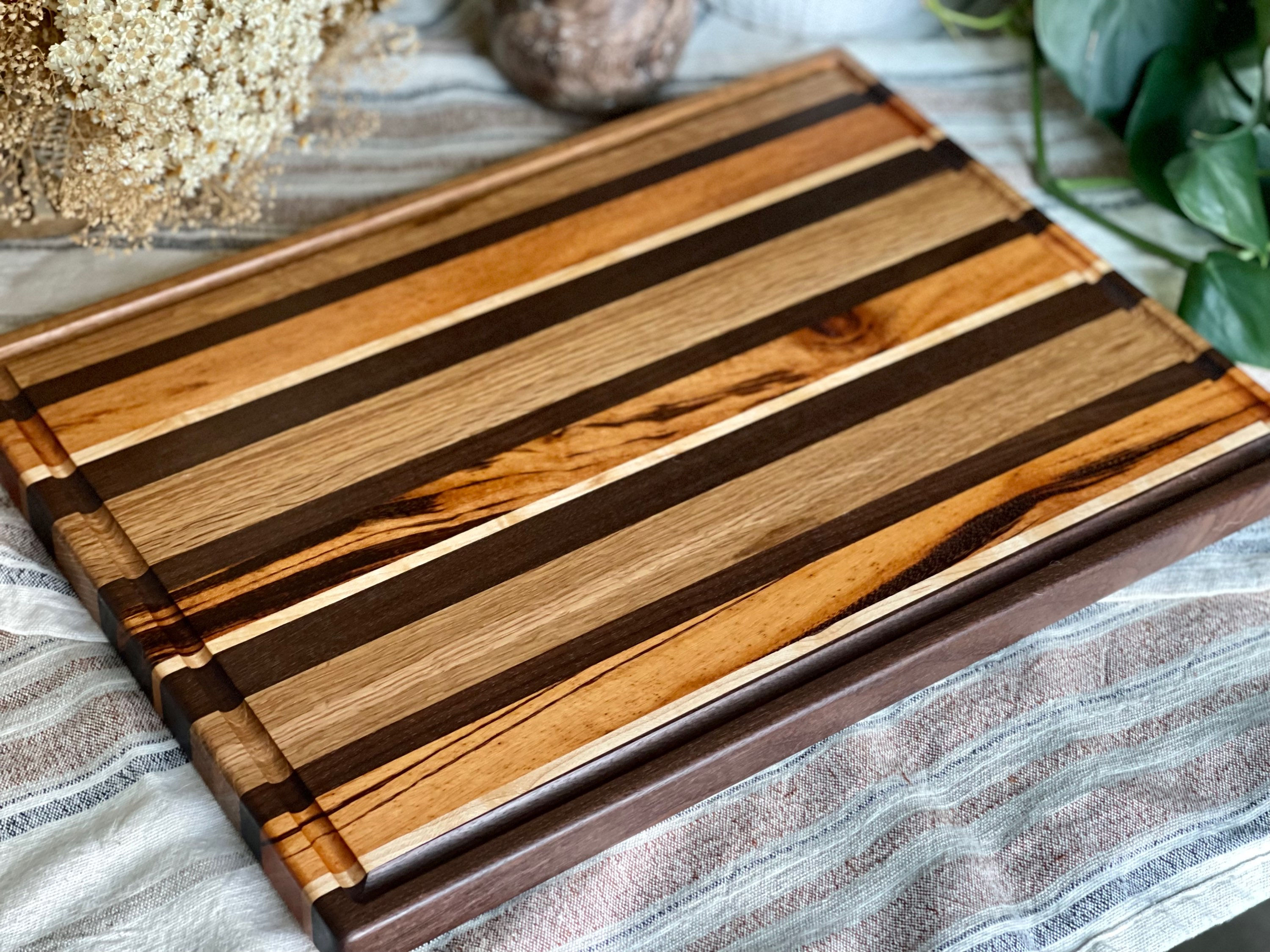 Multi Wood Edge Grain Cutting Board