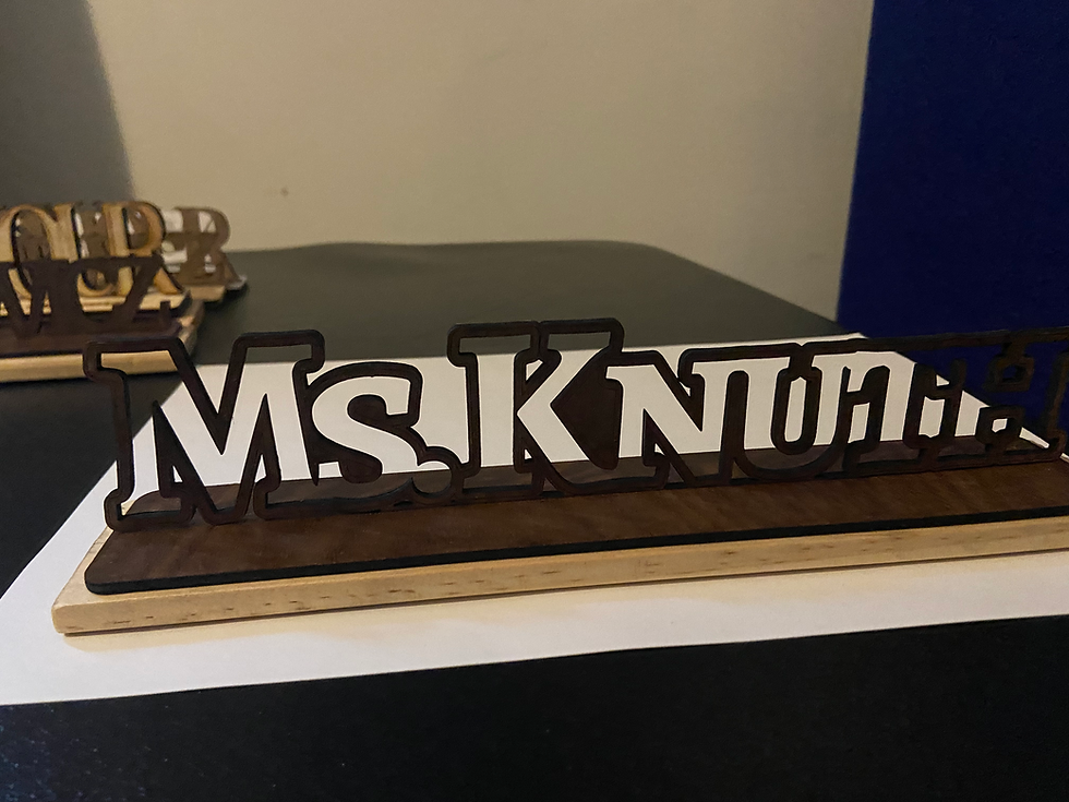 Thumbnail: Custom Name Plate for Teachers